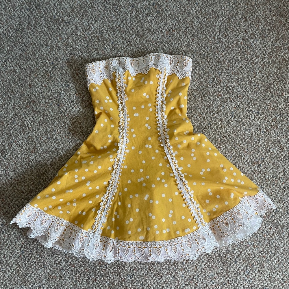 Vintage Polkadot Strapless Dress